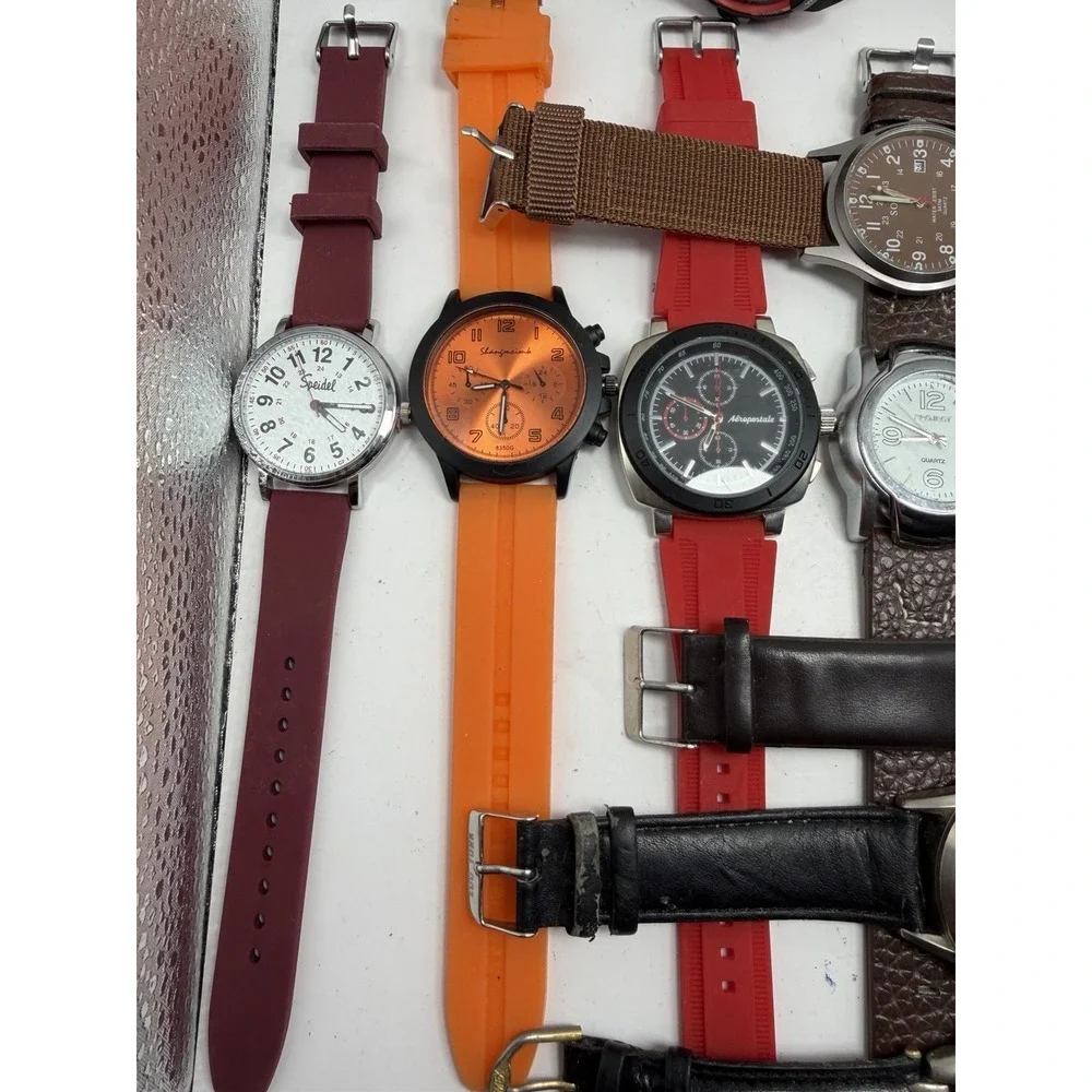 Mixed Brands Mens Watches Lot Of 17 For Parts Or Repair